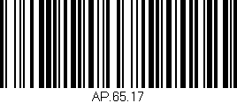 Código de barras (EAN, GTIN, SKU, ISBN): 'AP.65.17'