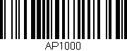 Código de barras (EAN, GTIN, SKU, ISBN): 'AP1000'