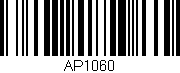 Código de barras (EAN, GTIN, SKU, ISBN): 'AP1060'