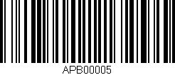 Código de barras (EAN, GTIN, SKU, ISBN): 'APB00005'
