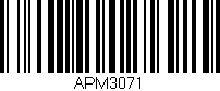 Código de barras (EAN, GTIN, SKU, ISBN): 'APM3071'