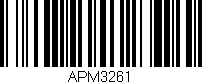 Código de barras (EAN, GTIN, SKU, ISBN): 'APM3261'