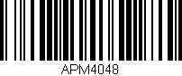Código de barras (EAN, GTIN, SKU, ISBN): 'APM4048'