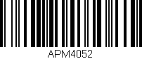 Código de barras (EAN, GTIN, SKU, ISBN): 'APM4052'