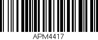 Código de barras (EAN, GTIN, SKU, ISBN): 'APM4417'