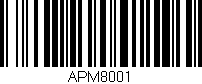 Código de barras (EAN, GTIN, SKU, ISBN): 'APM8001'