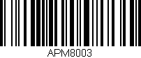 Código de barras (EAN, GTIN, SKU, ISBN): 'APM8003'