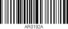 Código de barras (EAN, GTIN, SKU, ISBN): 'AR0192A'