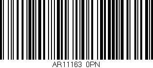 Código de barras (EAN, GTIN, SKU, ISBN): 'AR11163/0PN'