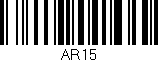 Código de barras (EAN, GTIN, SKU, ISBN): 'AR15'
