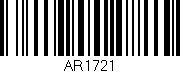 Código de barras (EAN, GTIN, SKU, ISBN): 'AR1721'