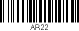 Código de barras (EAN, GTIN, SKU, ISBN): 'AR22'