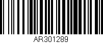 Código de barras (EAN, GTIN, SKU, ISBN): 'AR301289'
