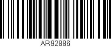 Código de barras (EAN, GTIN, SKU, ISBN): 'AR92886'