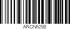 Código de barras (EAN, GTIN, SKU, ISBN): 'ARCN6298'
