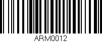 Código de barras (EAN, GTIN, SKU, ISBN): 'ARM0012'