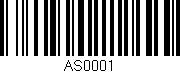 Código de barras (EAN, GTIN, SKU, ISBN): 'AS0001'