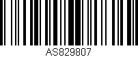 Código de barras (EAN, GTIN, SKU, ISBN): 'AS829807'