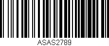 Código de barras (EAN, GTIN, SKU, ISBN): 'ASAS2789'