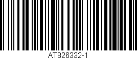 Código de barras (EAN, GTIN, SKU, ISBN): 'AT826332-1'