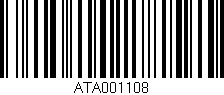 Código de barras (EAN, GTIN, SKU, ISBN): 'ATA001108'