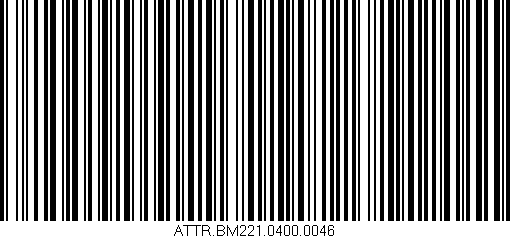 Código de barras (EAN, GTIN, SKU, ISBN): 'ATTR.BM221.0400.0046'