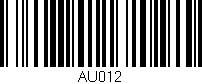 Código de barras (EAN, GTIN, SKU, ISBN): 'AU012'