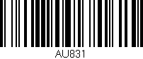 Código de barras (EAN, GTIN, SKU, ISBN): 'AU831'