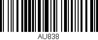 Código de barras (EAN, GTIN, SKU, ISBN): 'AU838'