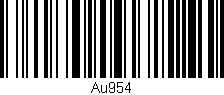 Código de barras (EAN, GTIN, SKU, ISBN): 'AU954'