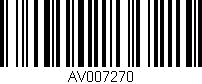 Código de barras (EAN, GTIN, SKU, ISBN): 'AV007270'