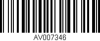 Código de barras (EAN, GTIN, SKU, ISBN): 'AV007346'