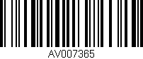 Código de barras (EAN, GTIN, SKU, ISBN): 'AV007365'