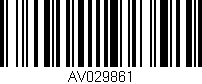 Código de barras (EAN, GTIN, SKU, ISBN): 'AV029861'
