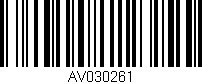 Código de barras (EAN, GTIN, SKU, ISBN): 'AV030261'