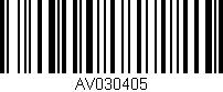 Código de barras (EAN, GTIN, SKU, ISBN): 'AV030405'