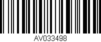 Código de barras (EAN, GTIN, SKU, ISBN): 'AV033498'