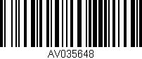 Código de barras (EAN, GTIN, SKU, ISBN): 'AV035648'
