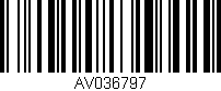 Código de barras (EAN, GTIN, SKU, ISBN): 'AV036797'