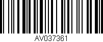 Código de barras (EAN, GTIN, SKU, ISBN): 'AV037361'