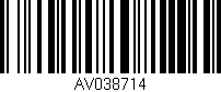 Código de barras (EAN, GTIN, SKU, ISBN): 'AV038714'