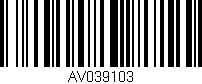 Código de barras (EAN, GTIN, SKU, ISBN): 'AV039103'