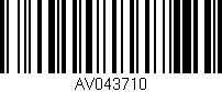 Código de barras (EAN, GTIN, SKU, ISBN): 'AV043710'