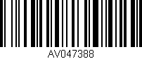 Código de barras (EAN, GTIN, SKU, ISBN): 'AV047388'