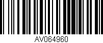 Código de barras (EAN, GTIN, SKU, ISBN): 'AV064960'