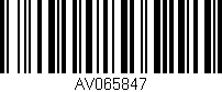 Código de barras (EAN, GTIN, SKU, ISBN): 'AV065847'