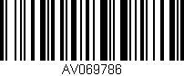 Código de barras (EAN, GTIN, SKU, ISBN): 'AV069786'