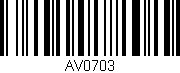 Código de barras (EAN, GTIN, SKU, ISBN): 'AV0703'