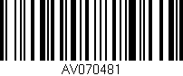 Código de barras (EAN, GTIN, SKU, ISBN): 'AV070481'