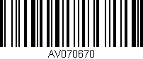 Código de barras (EAN, GTIN, SKU, ISBN): 'AV070670'